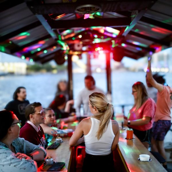 On board the Bold City Party Boat Tours in Jacksonville, FL.