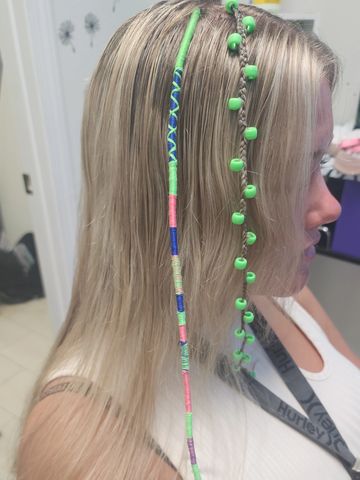 Hair wrap and beaded braid