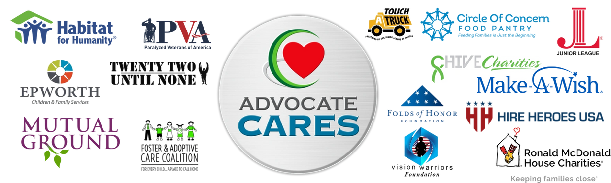 Advocate Cares: Habitat for Humanity, Paralyzed Veterans of America, Ronald McDonald House Charities