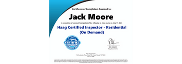 HAAG Certification: We work with commercial, industrial, no-profits, and property managers.