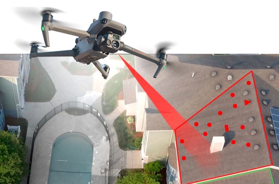 Drone storm monitoring with high-tech sensors and displays.