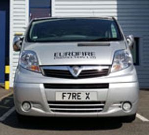 Eurofire Protection van on street.