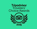 Tripadvisor Travelers' Choice Awards 2025 logo with owl and laurel design.
