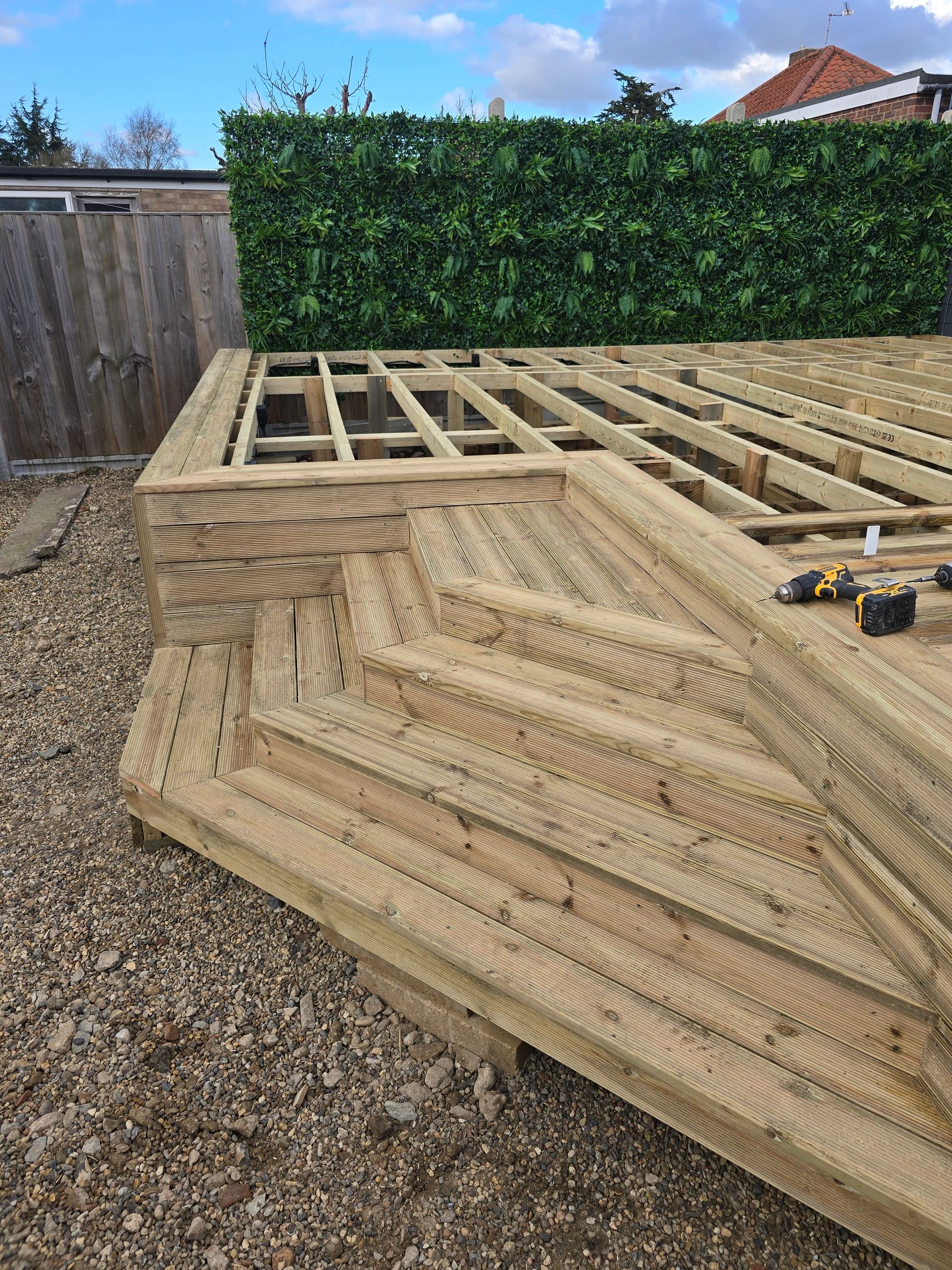 Corner decking steps I've recsntly built to add a nice finishing touch