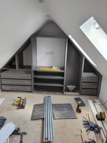 Customised built in bedroom storage