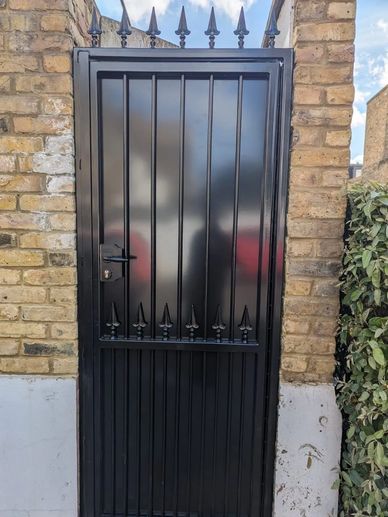 Steel sheetd bar grille door