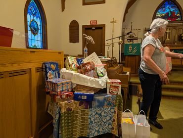In September, we collected non-perishable food for the Dept. of Mental Health for their clients as n