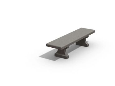 Simple concrete bench with sturdy support