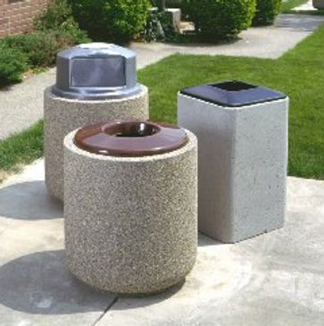 Precast Concrete Trash Receptacles