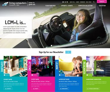 Living Computer Museum + Labs - Girl sitting in a VR driving simulator. 