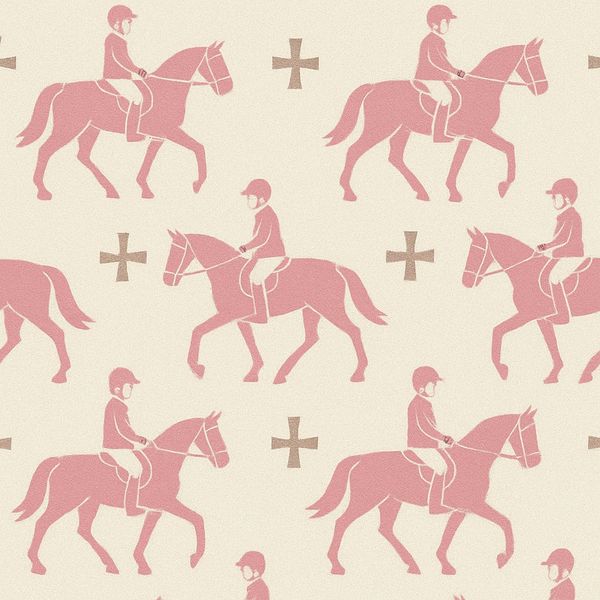 Glided Pony, original textile/design by Shannon Davidson at Noble Stretch