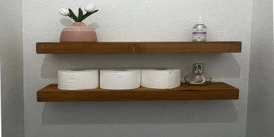 Shelf and Mirrors Installation