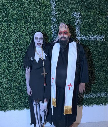 Lydia as "The nun" and Richard as Monk .. still during covid and no official contest held.