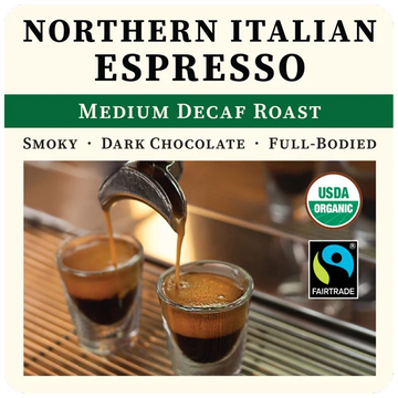 This medium-strong decaf espresso has a heavy body and a deep milk chocolate profile. This espresso 