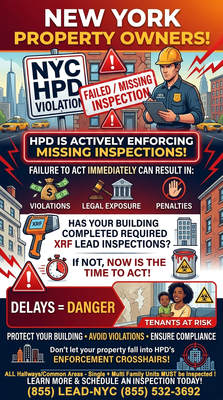 HPD is actively enforcing missing inspections, and failure to act immediately can result in costly v