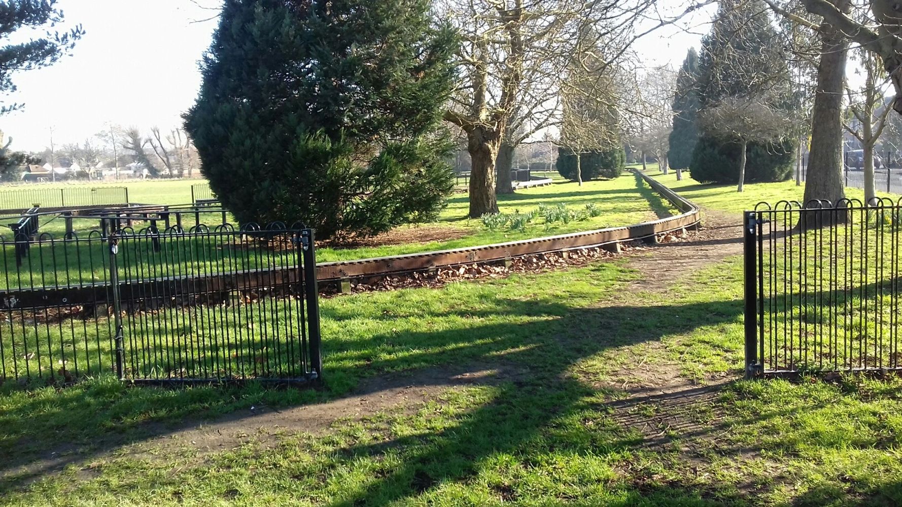 A general view of our track, looking down the long straight.