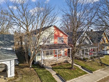 Aerial photography taken by HP Media of the exterior of an Air B&B rental property in Indianapolis.