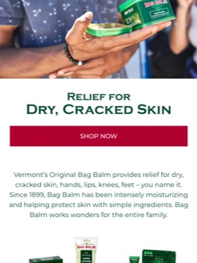 I found out about Bag Balm in one of the amputee groups I am a part of.   My feet where my toes were