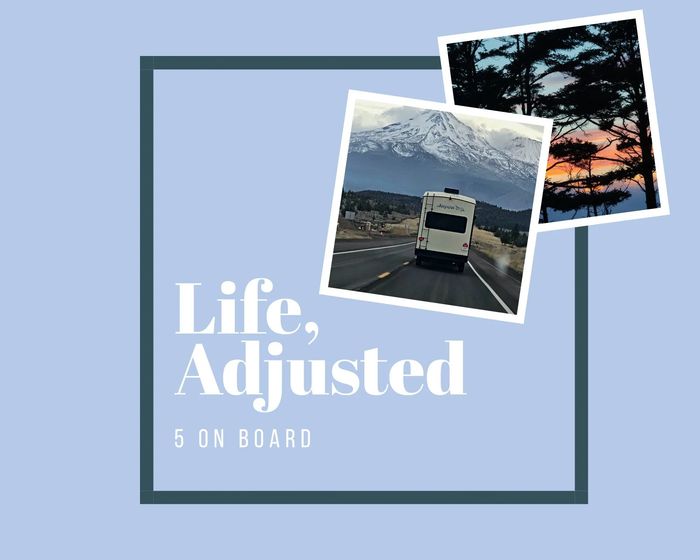 Lif, Adjusted 5 on Board Logo Family RV Travel Homeschool Catastrophe Insurance Adjuster USA