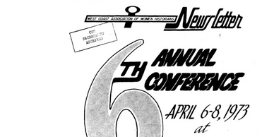Hand-drawn conference announcement, 6th annual. April 6-8, 1973.