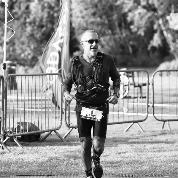 Ironman triathlete running