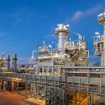 Oil, gas, power plants, and steel structures.