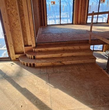 Custom on the spot rounded steps