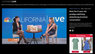 Kicking off the California LIVE Cool Kids segment with young author Amelie Anastasia!