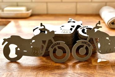 Stainless Steal Biker theme Bottle opener