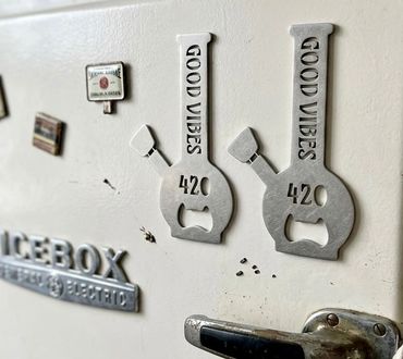 Stainless Steal Bong theme Bottle opener