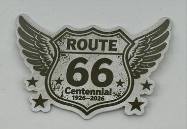 Aluminum Route 66 100 year magnet