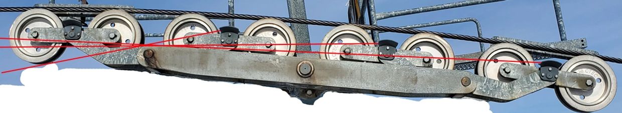 Example of newer CTEC assembly showing  different rope paths