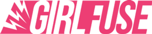 Girl Fuse Logo. Pink and white.