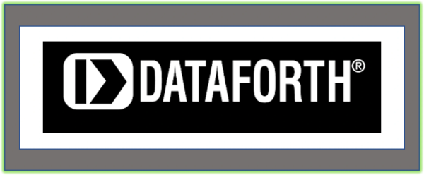 Logo of DATAFORTH in bold black and white design.