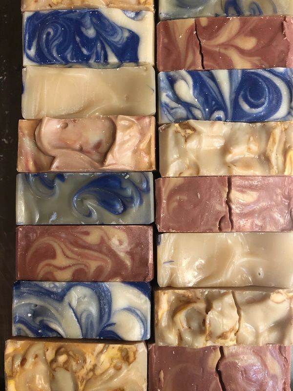 Assortment of natural soaps