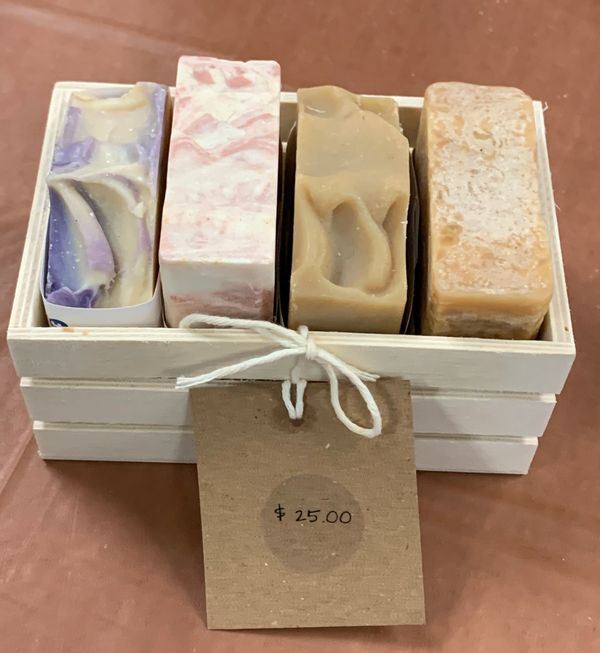 assortment of four soaps