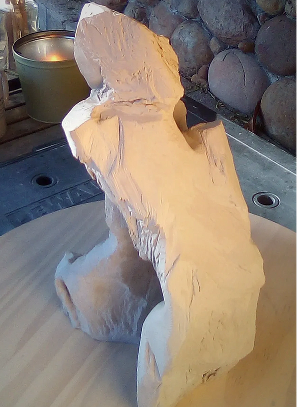 Abstract clay sculpture by Dania Brett