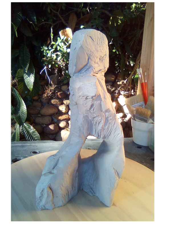 Abstract clay sculpture by Dania Brett