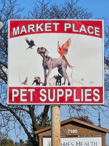 ROAD SIGN ON SINGLE POLE LED LIGHTING FOR MARKETPLACE PETS MSUPPLIES IN CLARKSTON MI