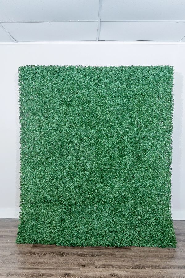 A grass-replica attached to the wall