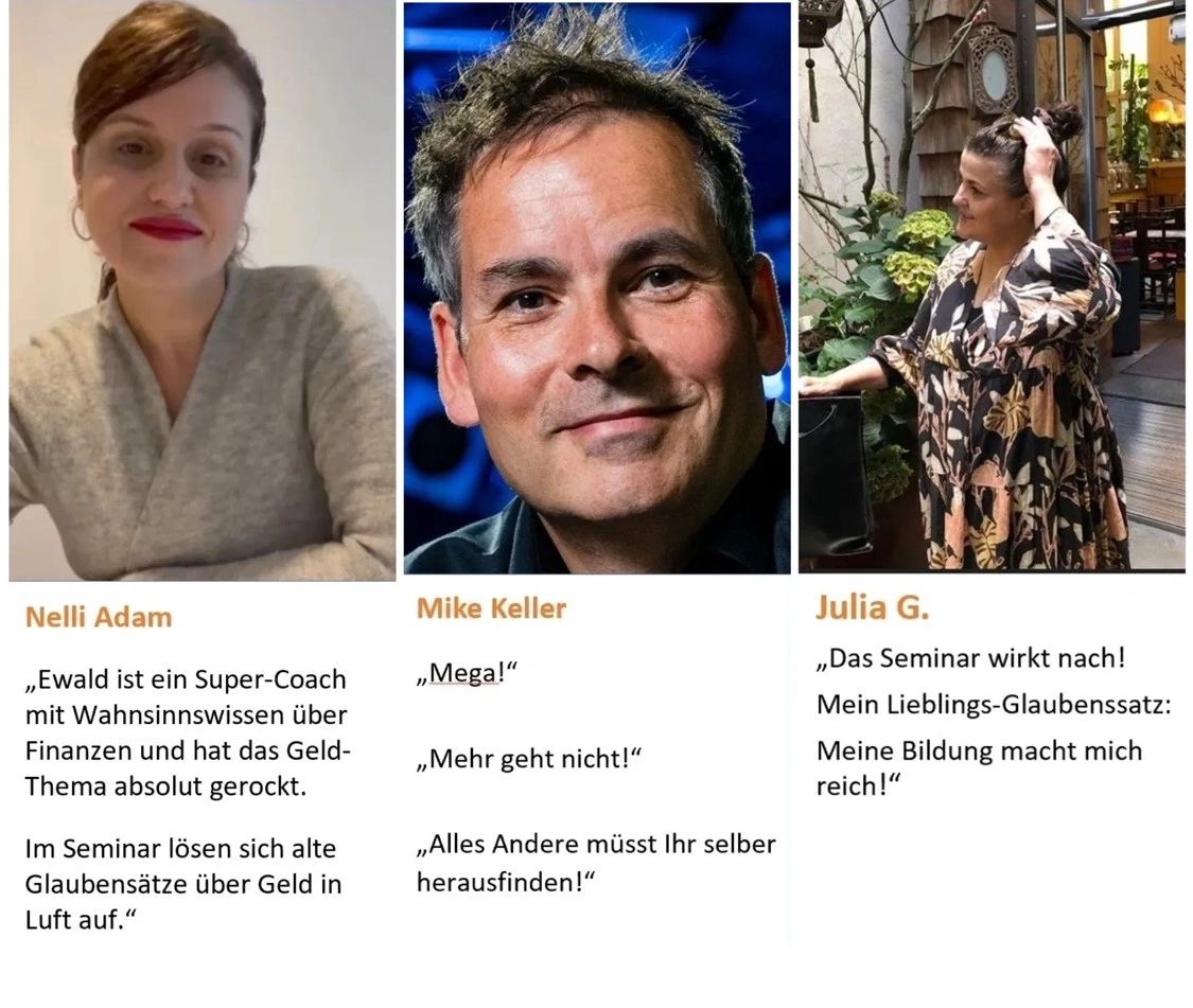 Rezensionen Ewald Mader Mentaltrainer Berlin als Selfmade Lifedesign Experte für ein neues Leben