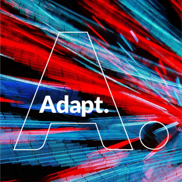 Adapt Brand Consultants logo on an exciting digital background