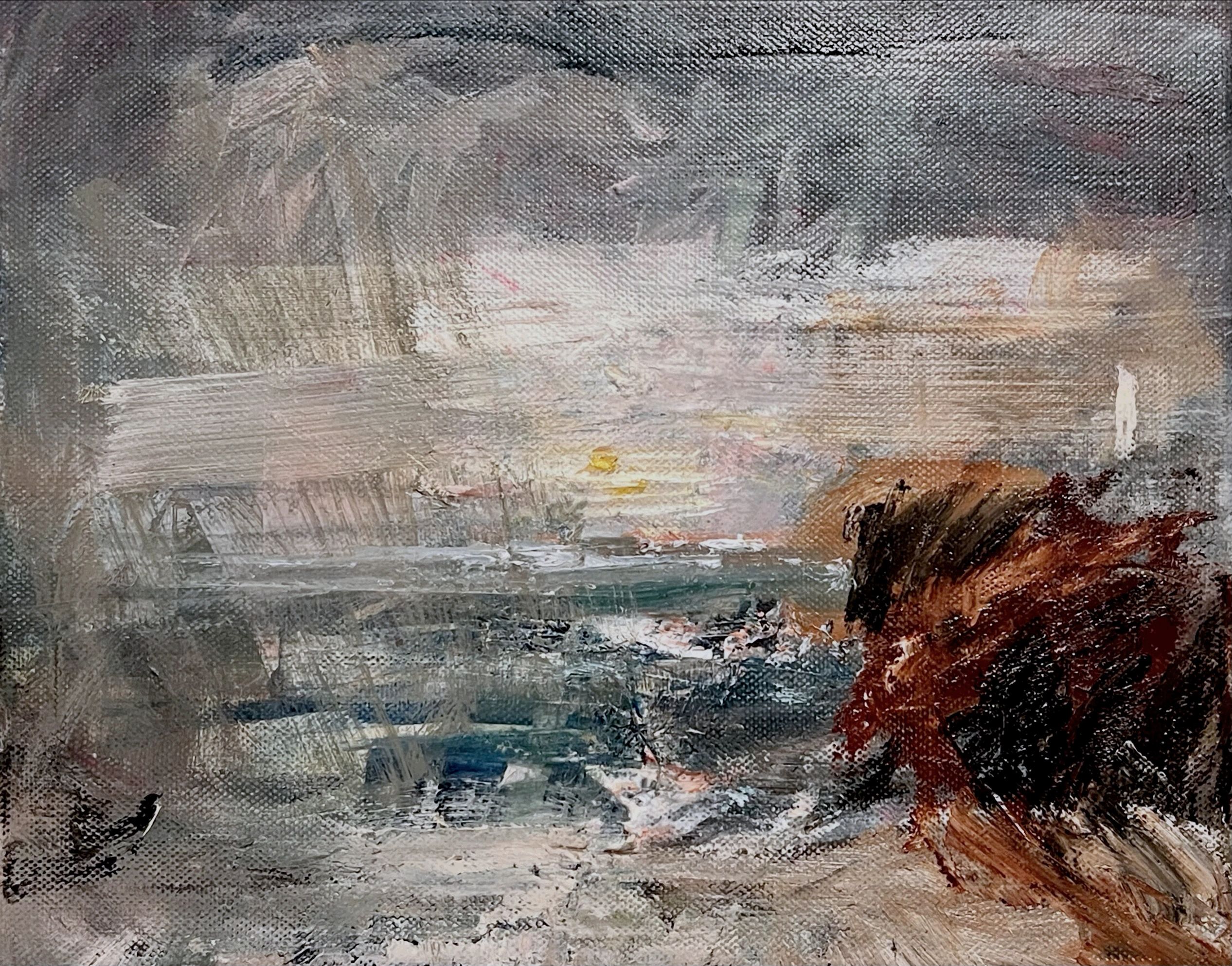 the Muse & the Sea, oil on canvas 2026