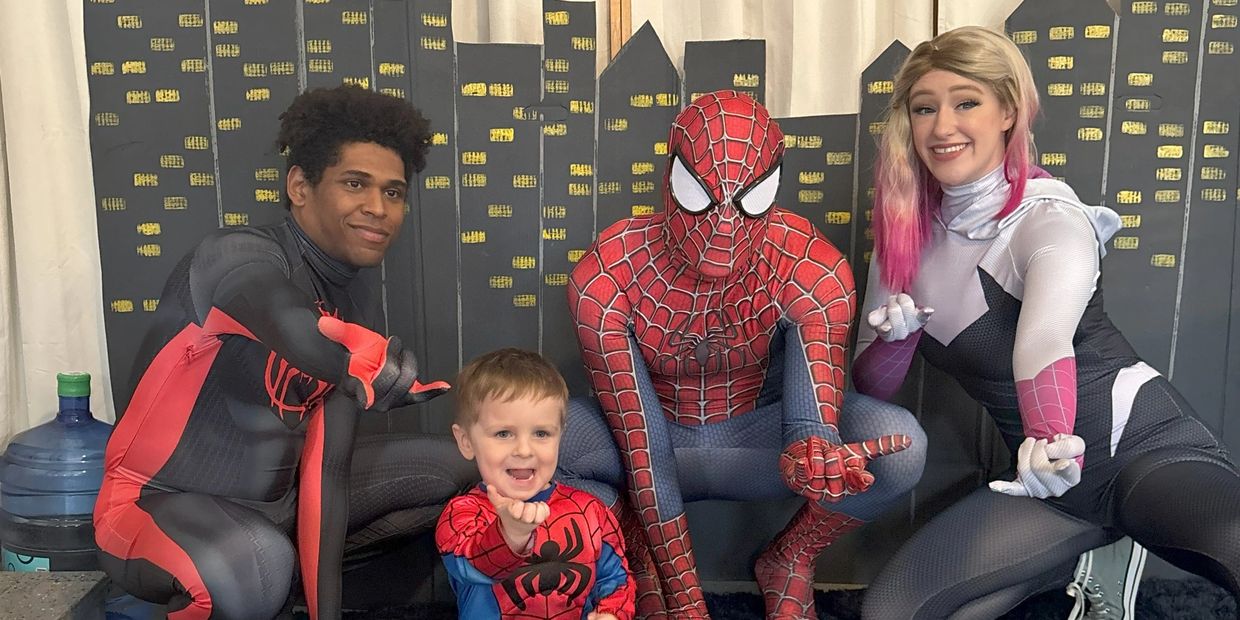 Spiderman Birthday Party in Albany Saratoga Springfield MA Bennington VT Miles Morales Spider Gwen
