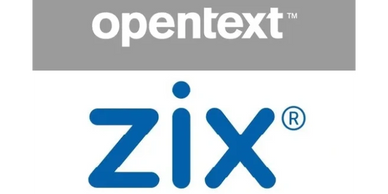 ZIX Opentext logo.