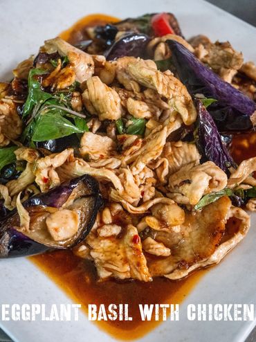Eggplant Basil with Chicken