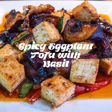 Spicy Eggplant Tofu with Basil