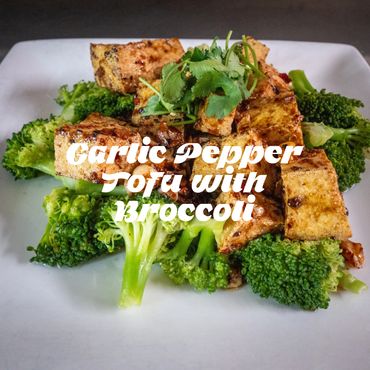 Garlic Pepper Tofu with Broccoli