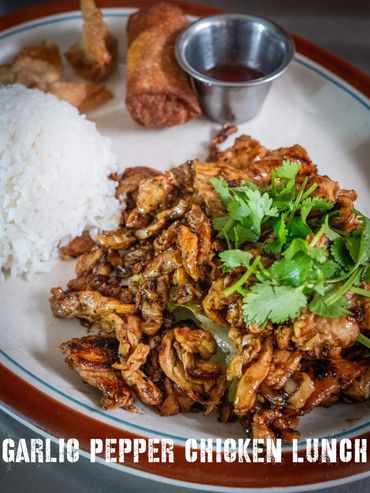 Garlic Pepper Chicken Lunch Special