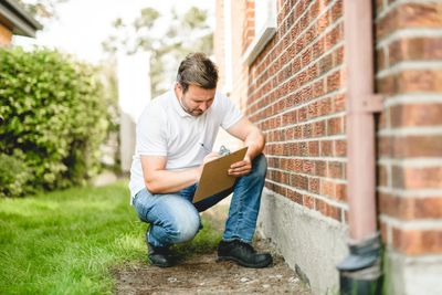 A man noting down